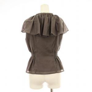 CELFORD ラッフルブラウス CWFB234024 シャツ 半袖 フリル 36 グレー /KU MA