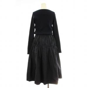 MILA OWEN MILAOWEN 09WN0225004 ワンピース フレア ロング マキシ 長袖 ドッキング ニット切替 ティアード 1