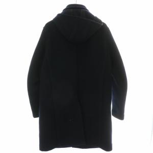 DANTON フードコート アウター ロング丈 ロゴ 42 紺 ネイビー /BB