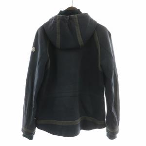 MONCLER ジップアップパーカー ジャケット アウター ストレッチ L 紺 ネイビー