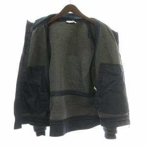 ジップアップパーカー ジャケット アウター ストレッチ L 紺 ネイビー