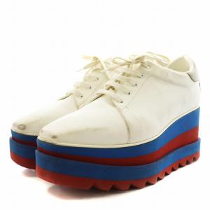 STELLA McCARTNEY エリス スニーカー シューズ 厚底 ロゴ 36.5 白 ホワイト 赤 レッド 青 ブルー /AN1
