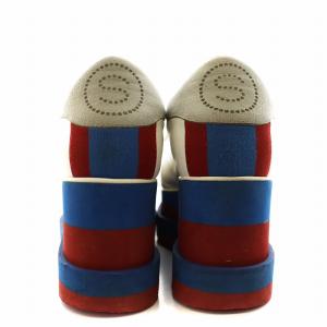 STELLA McCARTNEY エリス スニーカー シューズ 厚底 ロゴ 36.5 白 ホワイト 赤 レッド 青 ブルー /AN1