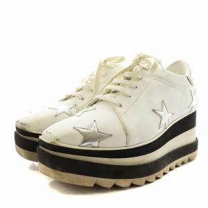 STELLA McCARTNEY エリス スニーカー シューズ ロゴ スター 星 厚底 36.5 白 ホワイト 黒 ブラック
