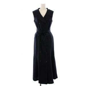 23SS トレンチワンピース ロング ベルト S 紺 ネイビー /DK H