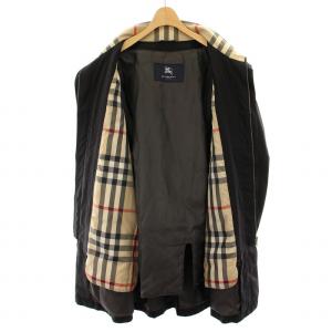 BURBERRY LONDON スタンドカラーコート ビジネスコート ノバチェックライナー付き アウター L 黒 ブラック /DK H
