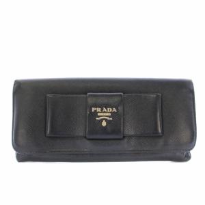 美品✨　PRADA プラダ　二つ折り長財布　金ロゴ レザー 黒　ブラック 楽天市場】プラダ PRADA 二つ折り長財布 三角ロゴ NERO(ブラック