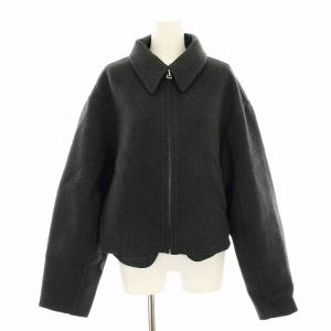 ウールジップブルゾン Wool Zip Blouson アウター クロップド丈 36 チャコールグレー