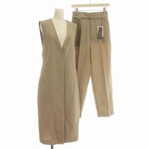 22SS ジプシーサップ セットアップ ノースリーブ コート パンツ ベージュ 38 /G