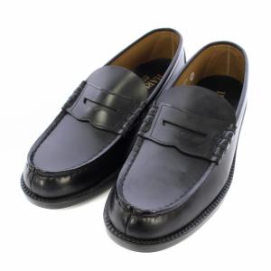 ローファー フェイクレザー 27.5cm EEE 黒 6550 /TK H