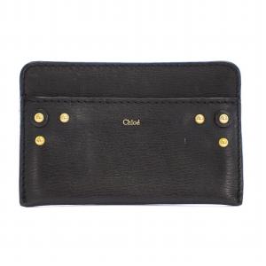 カードケース 名刺入れ レザー スタッズ 黒 ブラック /KU OH