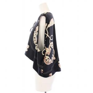 HERMES 17AW レ クレ ベスト シルク 34 ブラック