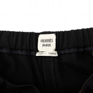 HERMES ピンタック ワイドパンツ 36 ブラック