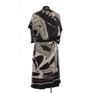 HERMES ツイルレーヌ サマー カーディガン ワンピース 38 ブラック