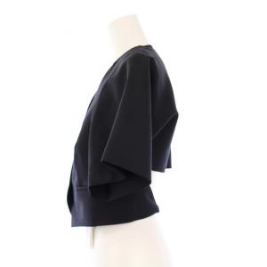 ノーカラージャケット クロップド丈 36 ネイビー（2025/03/06買取