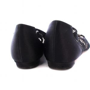 MANOLO BLAHNIK パンプス ビジュー レース 37 ブラック