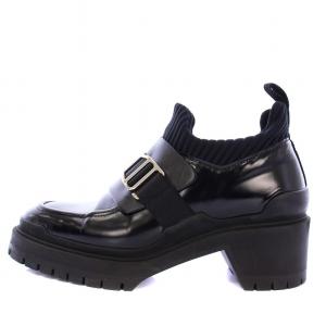 HERMES ベルテッドヒール ローファー 37.5 ブラック 182091Z