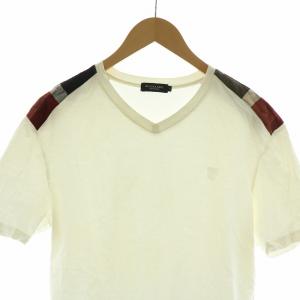 BLACK LABEL CRESTBRIDGE Tシャツ カットソー チェック 半袖 4 ホワイト 51P46-345-02 /NQ GY12