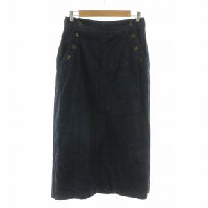 LEE別注 デニムタイトスカート ロング レースアップ リネン混 M インディゴ LB9509 /NQ