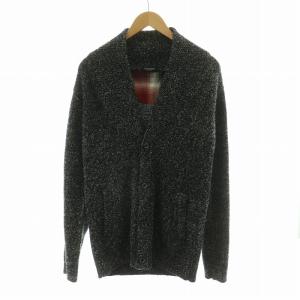 カーディガン ニット モヘヤ混 アルパカ 長袖 ロング LL ブラック 51N16-616-09 /NQ