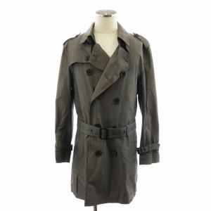 トレンチコート ミドル丈 コットン アウター LL グレー 51A20-401-06 /AN32 GY12