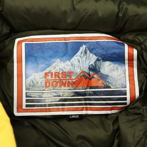 FIRST DOWN FIRSTDOWN マルティ ダウンパーカー MULTI DOWN PARKA ダウンジャケット フード アウター L 黄