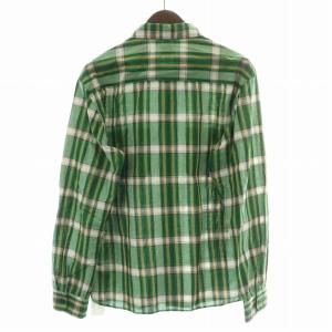 THE FLAT HEAD GLORY PARK カジュアルシャツ 長袖 レギュラーカラー チェック柄 42 緑 グリーン /BB