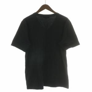 BURBERRY LONDON BLUE LABEL Tシャツ 半袖 Vネック ロゴ プリント L 黒 ブラック /BB GY12
