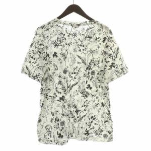 Paul Smith COLLECTION Tシャツ 半袖 クルーネック 総柄 ストレッチ XL 白 ホワイト 黒 ブラック