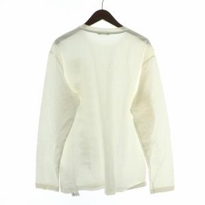 BLACK LABEL CRESTBRIDGE Tシャツ ロンT 長袖 クルーネック ロゴ プリント チェック柄 LL 白 ホワイト