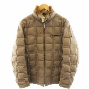 ダウンジャケット キルティング ラビットファー M ベージュ BMP11-902-44