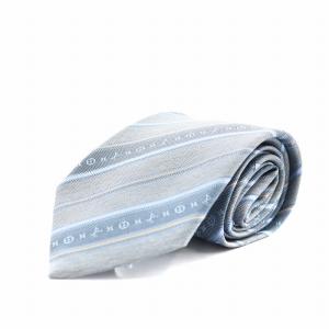 モノグラム レギュラータイ ネクタイ シルク 絹 水色 ライトブルー /AN2 GY12 OH