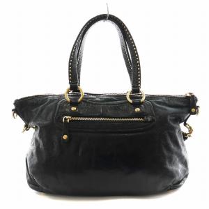 miumiu ハンドバッグ 2way レザー ブラック
