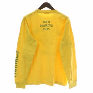 BUZZ RICKSON’S Tシャツ ロンT 長袖 クルーネック ロゴ プリント L 黄色 イエロー /BB GY12