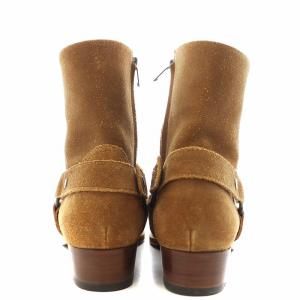 SAINT LAURENT PARIS Suede Ring Boots ワイアットブーツ 40 ブラウン 379755