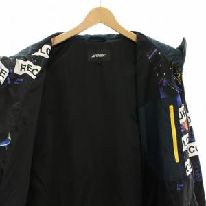 AVIREX ファイターフォトスタンドジップジャケット アウター 総柄 L 紺 ネイビー 黒 ブラック 6112132