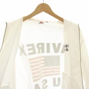 AVIREX ジャケット USフラッグ アウター ジップアップ L 白 ホワイト 783-3155003 /YT GY12