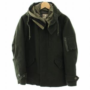 18AW ショートモッズコート アウター フード M 緑 グリーン NUC82COT018YG /YT
