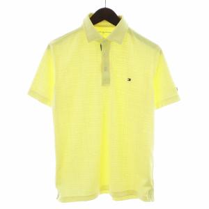 GOLF ジャガードポロ ポロシャツ 半袖 ロゴ M 黄 イエロー THMA105 /DK PN