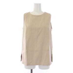 19SS シャツ ブラウス ノースリーブ クルーネック 38 M ベージュ 19051500503010