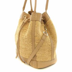 HELEN KAMINSKI 2WAY かごバッグ ハンドバッグ ショルダーバッグ レザー 切替 ベージュ /DK GY12 PN