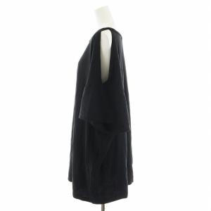 LIMI feu カットソー 七分袖 オーバーサイズ オープンショルダー S 黒 ブラック LN-T73-032 /KH