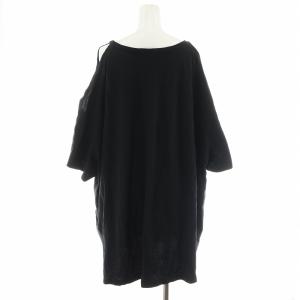 LIMI feu カットソー 七分袖 オーバーサイズ オープンショルダー S 黒 ブラック LN-T73-032 /KH