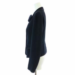 MOSCHINO CHEAP AND CHIC スーツ テーラードジャケット タイトスカート ひざ丈 コサージュ付き I42 黒 ブラック /KH PN