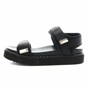 Odette e Odile サンダル ストラップ 厚底 37 黒 ブラック /KH PN OF