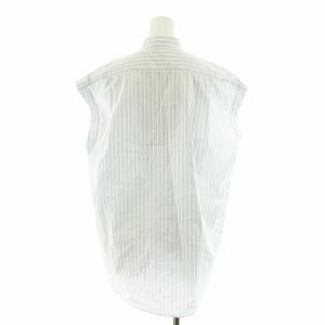 AURALEE WASHED FINX TWILL STRIPE SLEEVELESS SHIRTS シャツ ブラウス