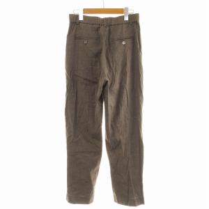 23区 23SS 洗える リネン レーヨン ストレッチ ワイドパンツ 38 M カーキ PRWOSM04050405