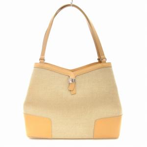 ハンドバッグ トート ラメ キャンバス ベージュ /DK GY12 PN