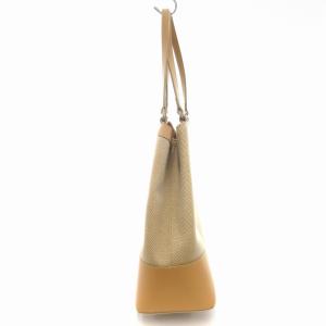 MARIE CLAIRE ハンドバッグ トート ラメ キャンバス ベージュ /DK GY12 PN