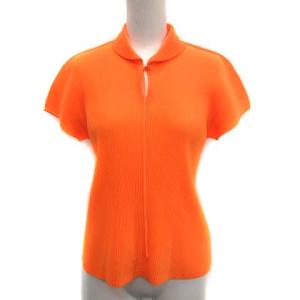 イッセイミヤケ ポロシャツ ブラウス カットソー 3 L 蛍光オレンジ /DK EC PN
